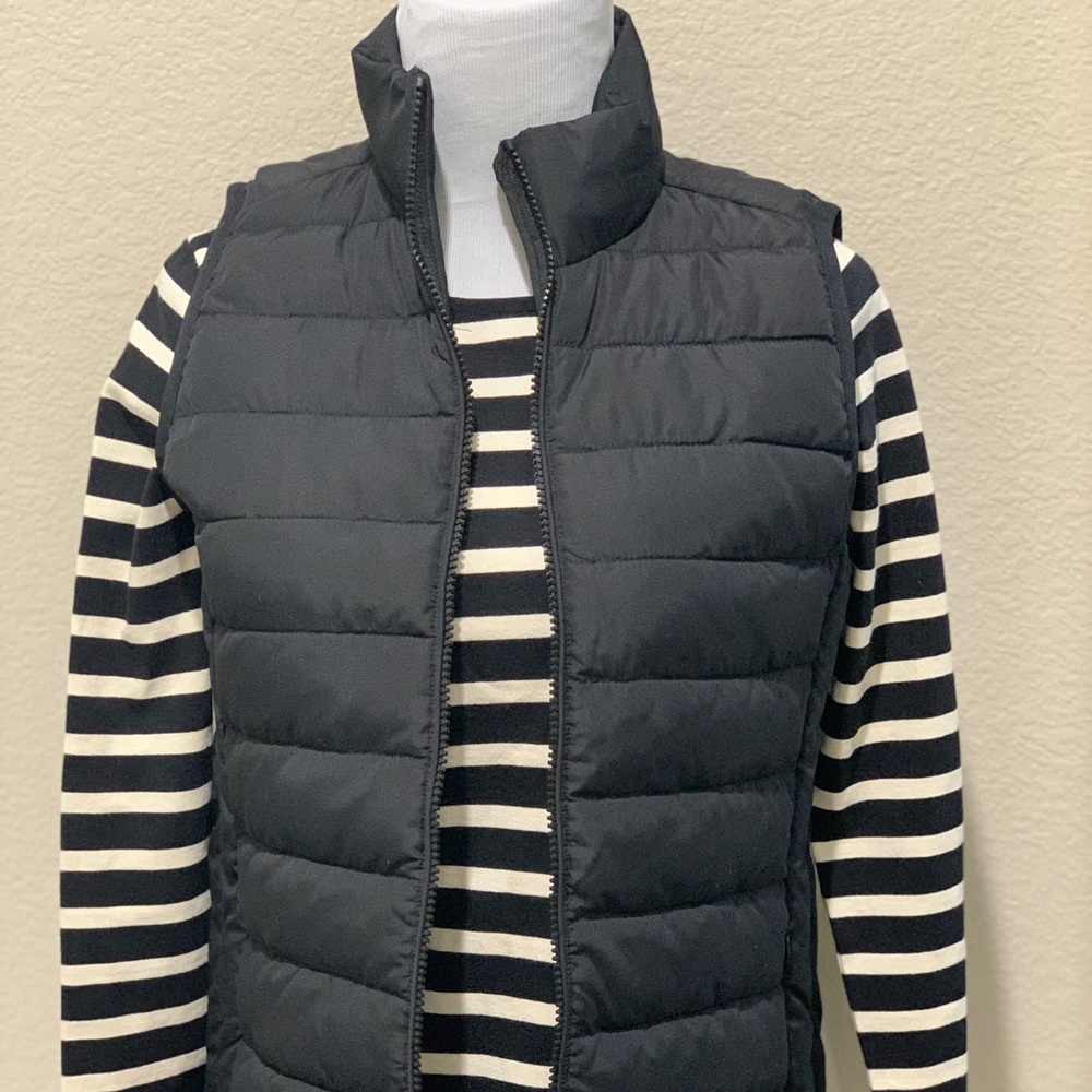 JCrew down puffy vest XXS black NWT